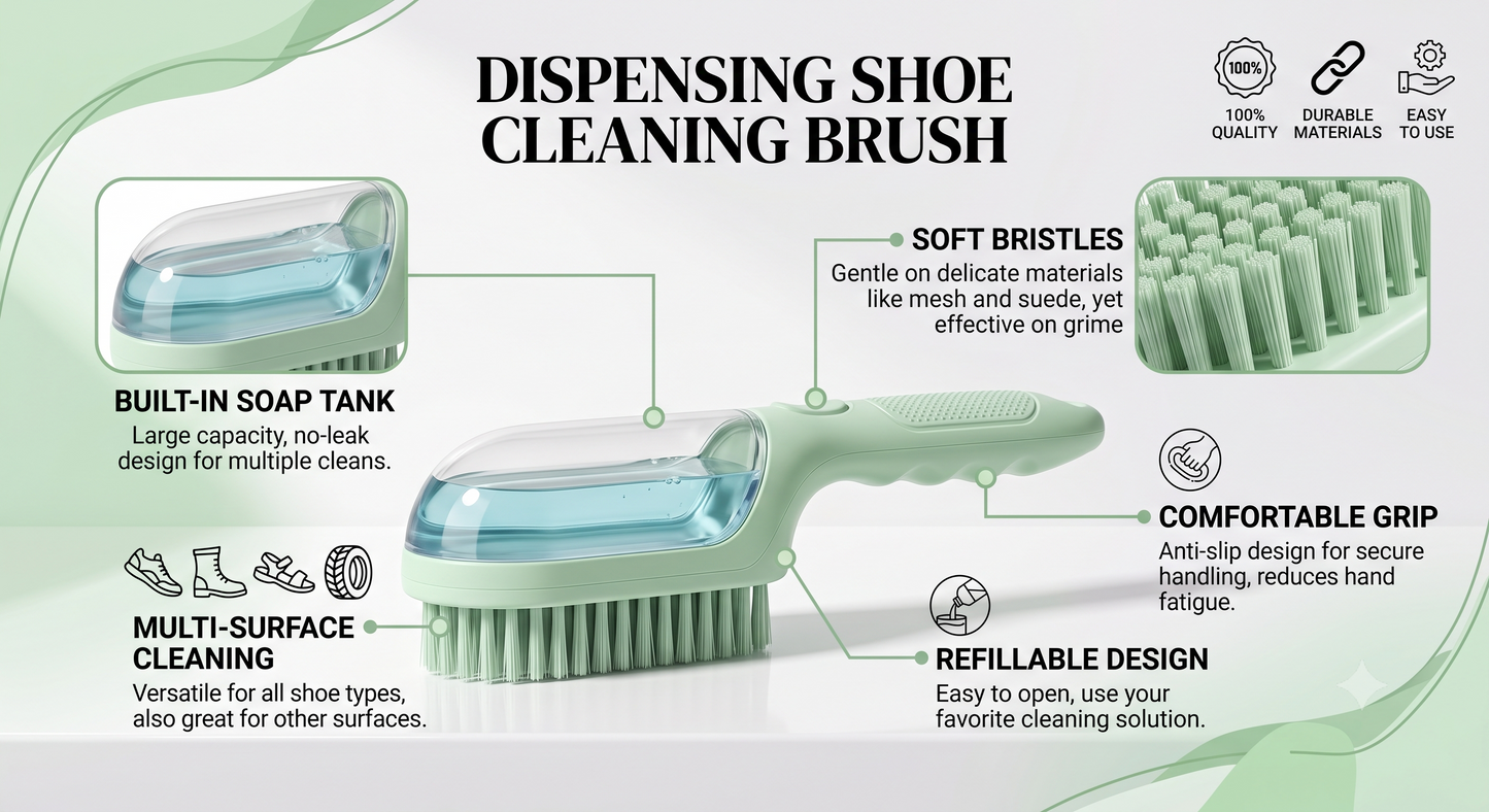 2-in-1 Liquid Dispensing Cleaning Brush
